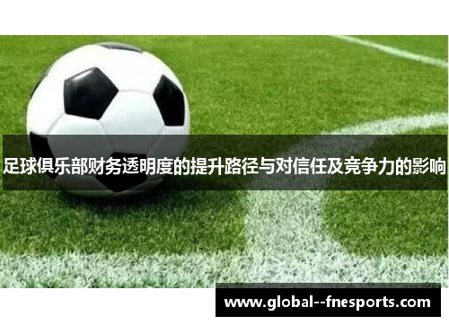 足球俱乐部财务透明度的提升路径与对信任及竞争力的影响 足球俱乐部财务透明度的提升路径与对信任及竞争力的影响